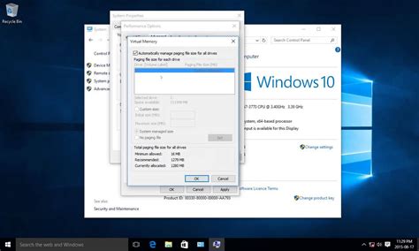 Memory parameters settings as per RAM and swap size.